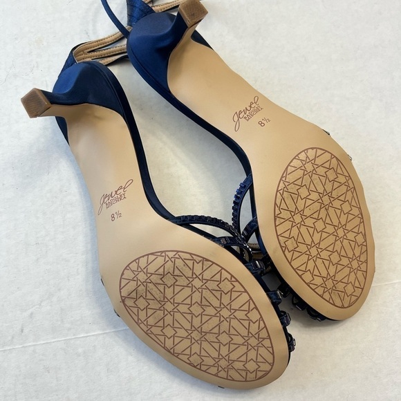 Jewel Badgley Mischka Ocean Kitten Heel Embellished Sandal - Picture 7 of 9